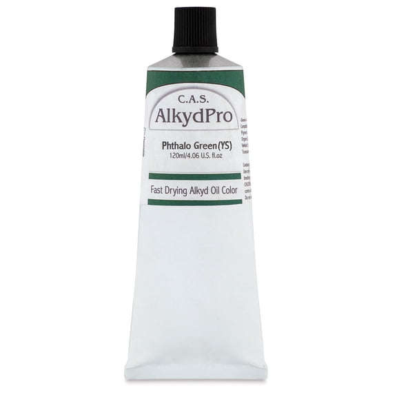 CAS AlkydPro Fast-Drying Alkyd Oil Color - Phthalo Green Yellow Shade, 120 ml tube