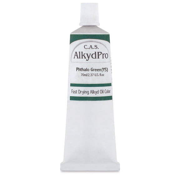 CAS AlkydPro Fast-Drying Alkyd Oil Color - Phthalo Green Yellow Shade, 70 ml tube