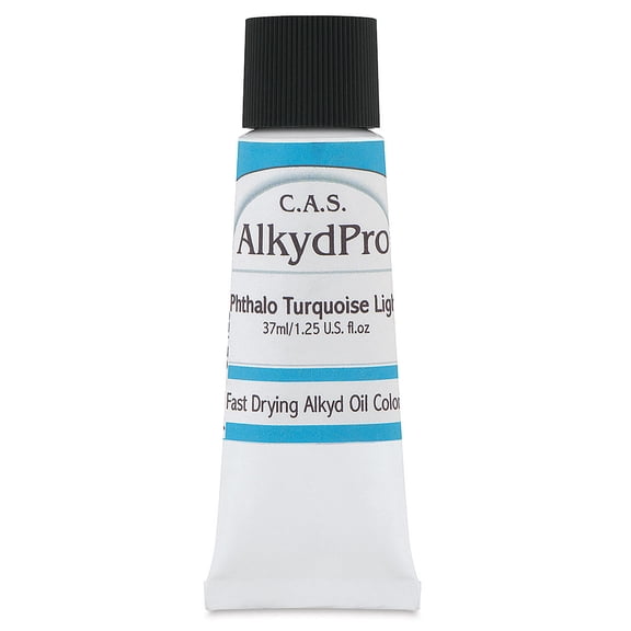 CAS AlkydPro Fast-Drying Alkyd Oil Color - Phthalo Turquoise Light, 37 ml tube