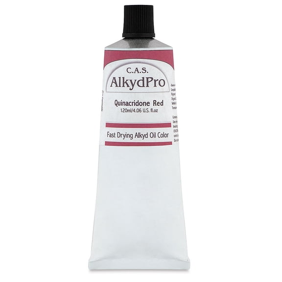 CAS AlkydPro Fast-Drying Alkyd Oil Color - Quinacridone Red, 120 ml tube