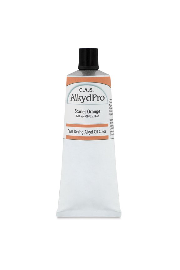 AlkydPro Fast-Drying Alkyd Oil Color - Scarlet Orange, 120 ml tube
