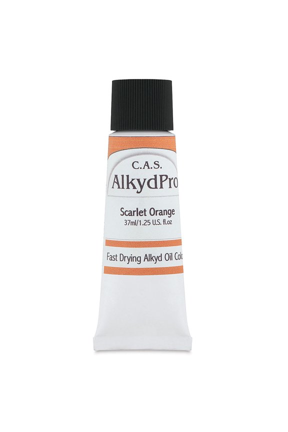 AlkydPro Fast-Drying Alkyd Oil Color - Scarlet Orange, 37 ml tube