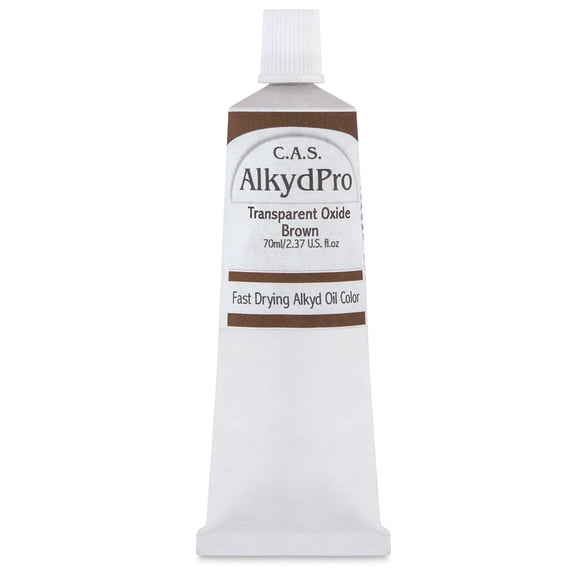 CAS AlkydPro Fast-Drying Alkyd Oil Color - Transparent Oxide Brown, 70 ml tube