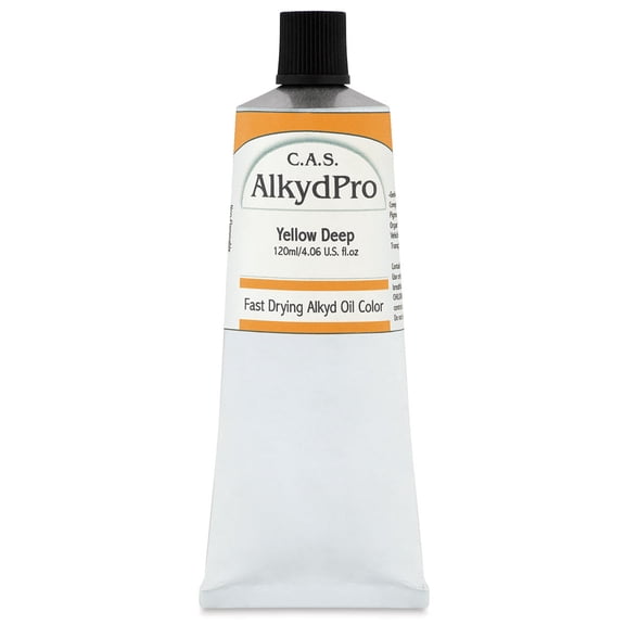 CAS AlkydPro Fast-Drying Alkyd Oil Color - Yellow Deep, 120 ml tube