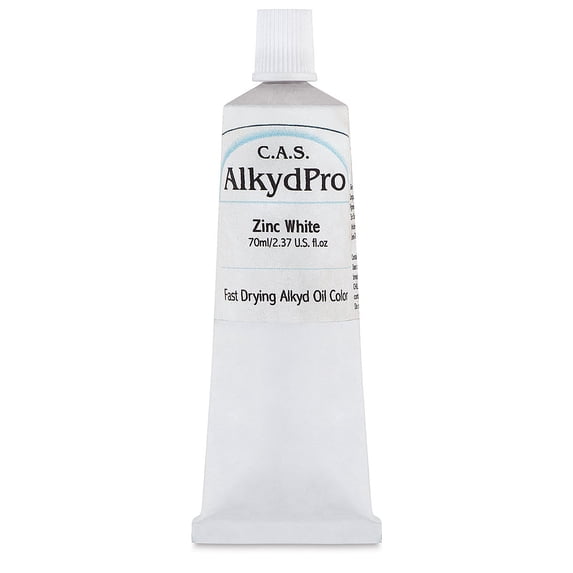CAS AlkydPro Fast-Drying Alkyd Oil Color - Zinc White, 70 ml tube