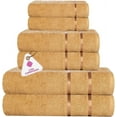 thumbnail image 1 of CASA COPENHAGEN Eternal 6 Pieces Towel Set- Beige, 500 GSM 2 Bath Towel 2 Hand Towel 2 Washcloth, Designed in Denmark Made of Soft Egyptian Cotton for Bathroom, Kitchen & Shower, 1 of 5