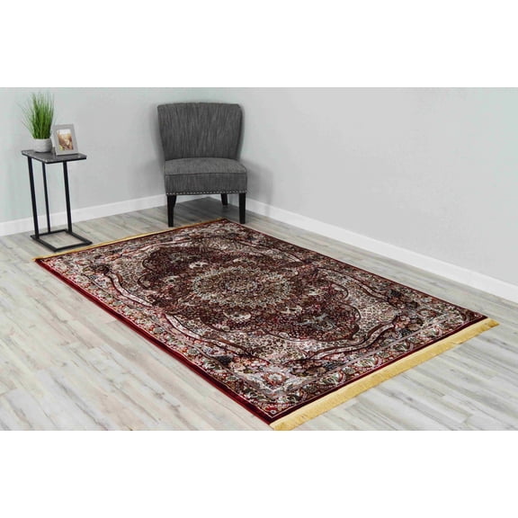 Casablanca Rug Design 1011 - 7'8"x10'8", Burgundy