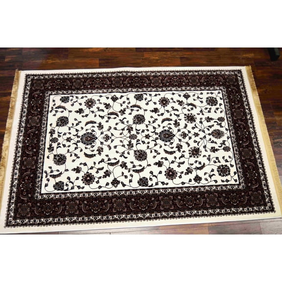 CASABLANCA Modern Stylish Living Room Rug Design 1016 - 2'6"x7'9" Runner, Red-Beige