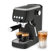 CASABREWS 3700 Essential Espresso Machine, 20 Bar Coffee Maker with PID Temperature Control, Pre-Infusion, Steam Wand & Stainless Steel Design, Black.