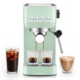 thumbnail image 1 of CASABREWS 3700 Essential Espresso Machine, 20 Bar Espresso Maker with PID Temperature Control, Pre-Infusion, Milk Frother & Stainless Steel Design, Pastel Green, 1 of 12