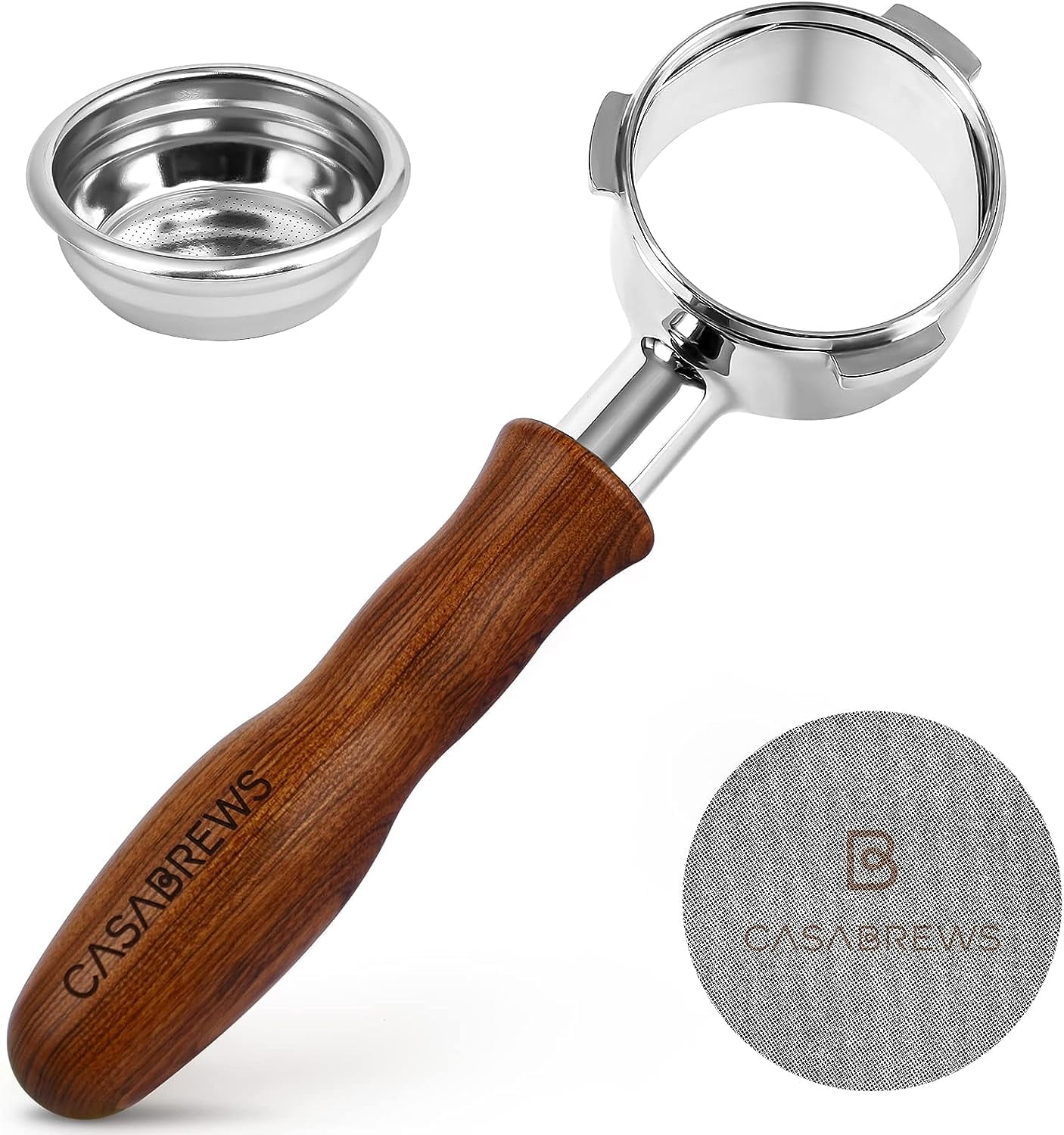 CASABREWS 58mm Bottomless Portafilter W/ 3 Ears Espresso Portafilter