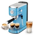 thumbnail image 1 of CASABREWS CM5418 Espresso Machine, 20-Bar Coffee Maker with PID Temperature Control, Pressure Gauge, Pre-Infusion, Steam Wand & Stainless Steel Design, Baby Blue, 1 of 8