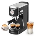 thumbnail image 1 of CASABREWS CM5418 Espresso Machine, 20-Bar Coffee Maker with PID Temperature Control, Pressure Gauge, Pre-Infusion, Steam Wand & Stainless Steel Design, Black, 1 of 9