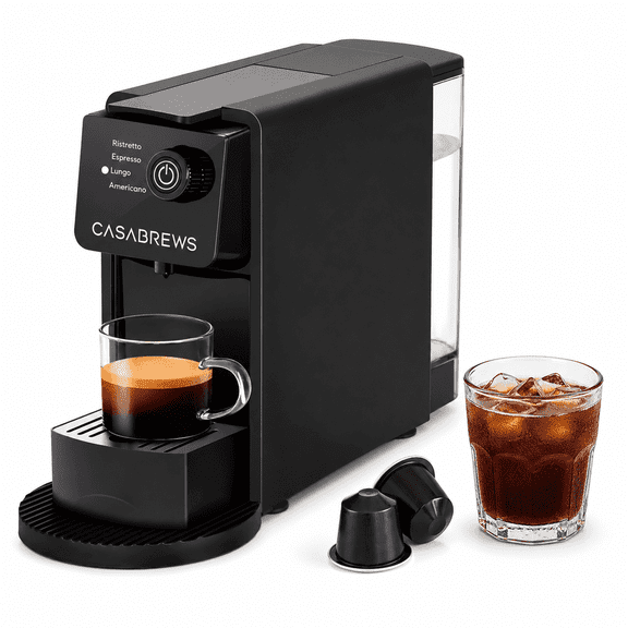 CASABREWS CM7036E Espresso Machine Compatible With Nespresso Original Pods, 20 Bar Capsule Coffee Maker With 4 Brew Sizes, 21oz Removable Water Tank, Compact Design For Home And Office.
