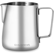 CASABREWS Stainless Steel Milk Frothing Pitcher, Steaming Pitcher with Sharp Spout, 350ml 12oz Milk Frother Cup for Cappuccino or Latte Art, Espresso Machine Accessories for Barista