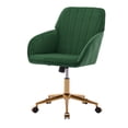 thumbnail image 1 of CASADEAR Adjustable Office Chair, Ergonomic Swivel Chair, Backrest Seat for home office bedroom,Dark Green, 1 of 10