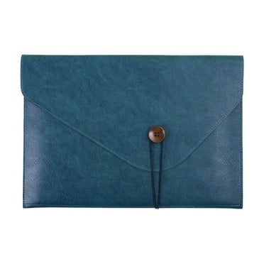 CASAFUN 1 Piece Leather File Folders Office Document Holder File Envelope A4 Letter Size Filing Folder with String Tie Closure
