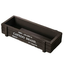 CASAFUN 1pcs Wood Planter Box Succulents Vintage Floral Plant Container Rectangle Succulent Plant Pot Storage Box Organizer for Home Office Window Shelves Decor