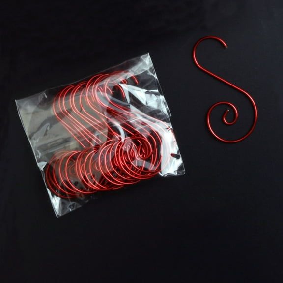 Cififendec 20PCS Christmas Ornament Hooks Christmas Tree S-Hooks Ornament Hanger Metal Wire Hanging Hook for Christmas Tree Christmas Balls Party Decorations