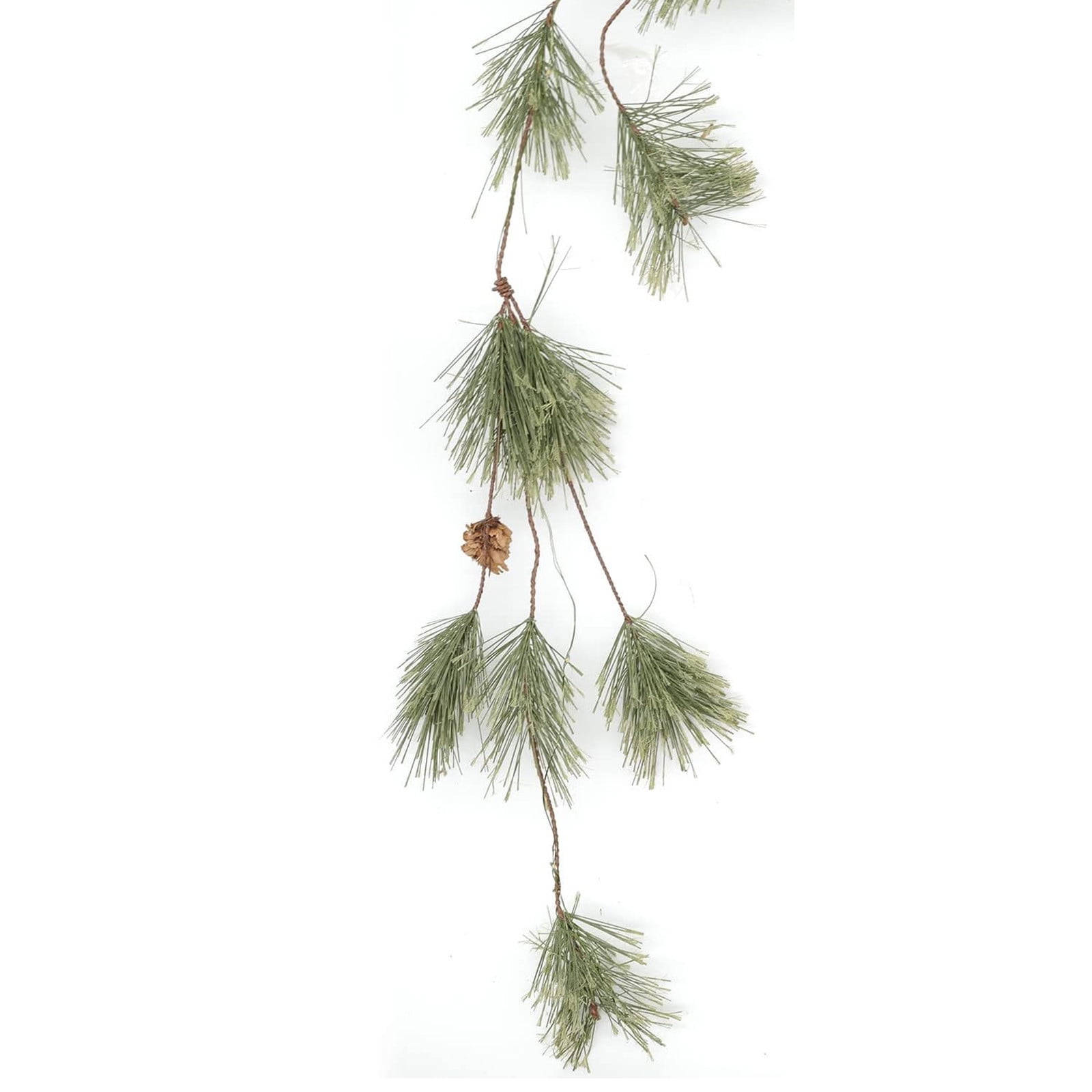 CASAFUN 5.9ft Smokey Christmas Garland with Lights, Prelit Natual Rustic Cedar Pine Garland with Pine Cones for Home New Year, Mantle, Farmhouse Indoor Outdoor Decoration