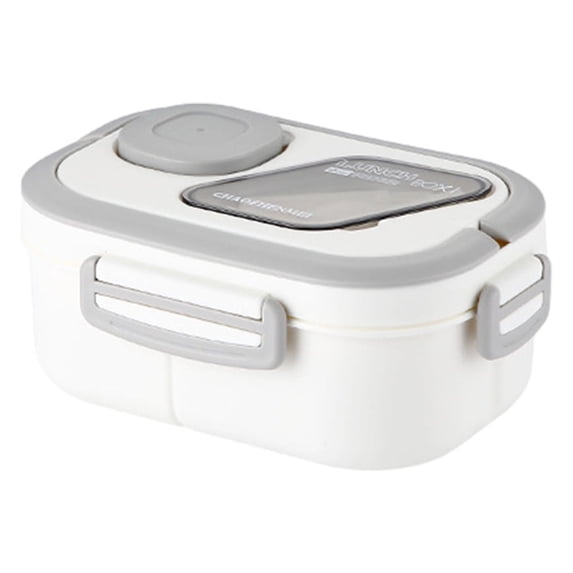 CASAFUN Adults Bento Lunch Box,Salad Container Salad Bowl, Bento-Style Tray for Toppings, 3oz Sauce Container Fork and Knife for Dressings, for Dining Out, Work, Picnic, School