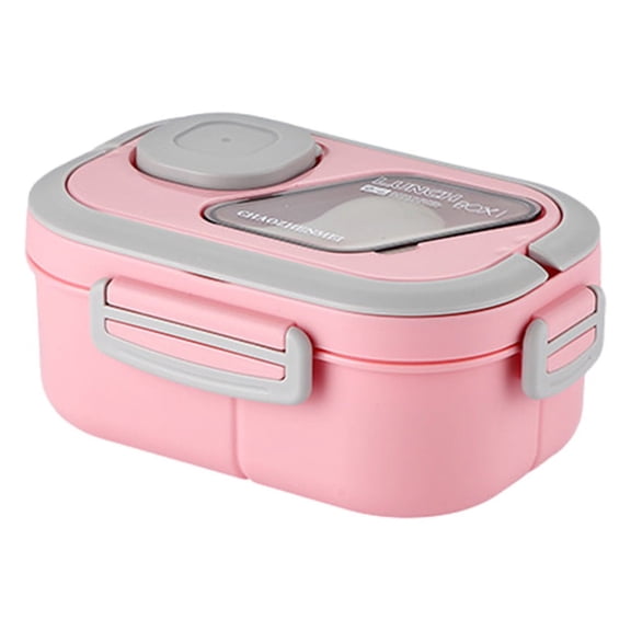 CASAFUN Adults Bento Lunch Box,Salad Container Salad Bowl, Bento-Style Tray for Toppings, 3oz Sauce Container Fork and Knife for Dressings, for Dining Out, Work, Picnic, School