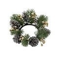 thumbnail image 1 of CASAFUN Artificial Christmas Wreath Candle Holder Candle stick Garland for Front Door Window , Flocked Xmas Door Wreath Christmas Decoration for Outdoor Fall Winter, 1 of 6