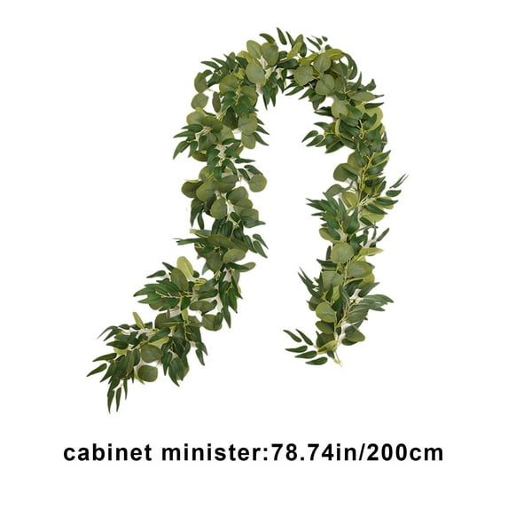 CASAFUN Artificial Eucalyptus Garland 2.58 Ft Silk Artificial Vines Hanging Leaves Plants Greenery Garland for Indoor Outdoor Wedding Backdrop Arch Wall Decor