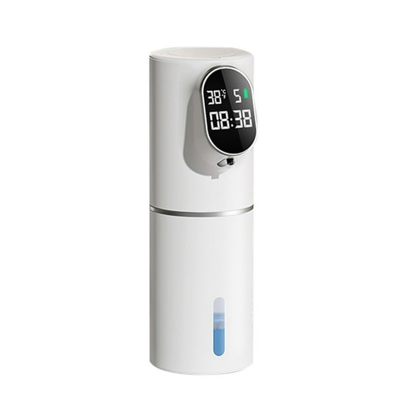 CASAFUN Automatic Liquid Soap Dispenser Touchless with Time and Temperature Display 5 Levels Auto Smart Electric Dish Hand Touch Free Soap Dispenser Rechargeable for Bathroom Kitchen