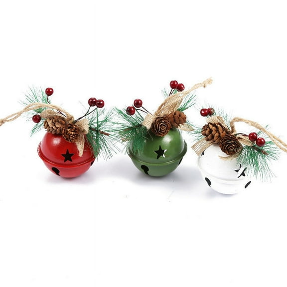 CASAFUN Bell Christmas Hanging Ornament, Merry Christmas Pendant for Christmas Tree Window Car Decor, Xmas Santa Holiday Party Gift Welcome Sign Decorations for Kids Family Friends Garden