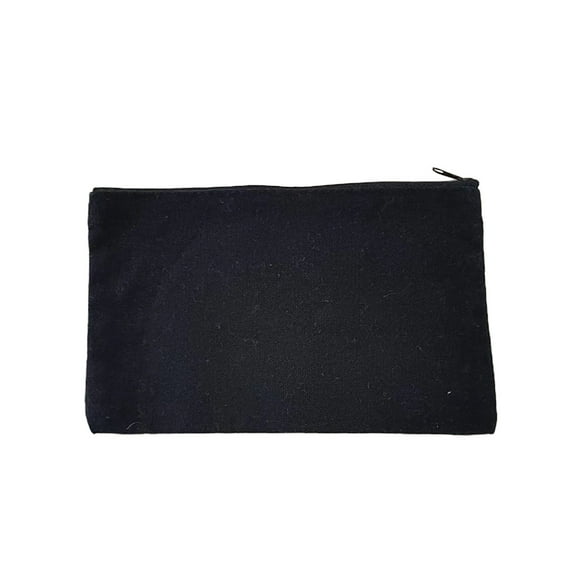 Cififendec Canvas Tool Bags Heavy Duty Zipper Pouch Set, 8.2''x4.7'' Multipurpose Small Tools Storage Organizer with Dependable Zipper Pencil Pouch Black Pencil Bag for Students