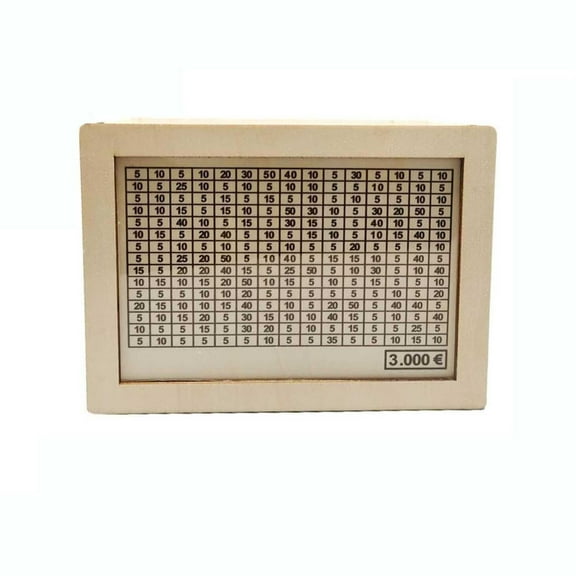 CASAFUN Cash Vault Wooden Savings Box, 2024 New Wooden Cash Saver Money Box with Money Target and Numbers , Piggy Bank for Adults Coin Counter Piggy Bank Money Box with Counter