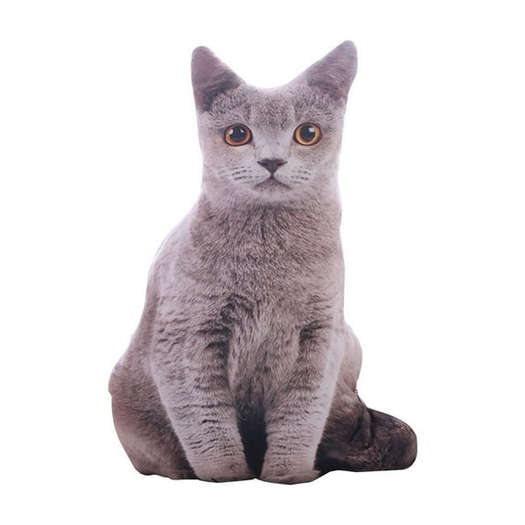 CASAFUN Cat Shape Plush Pillow Pet Pillow, 3D Decorative Ornaments, Cat Pillow for Festivals Childrens