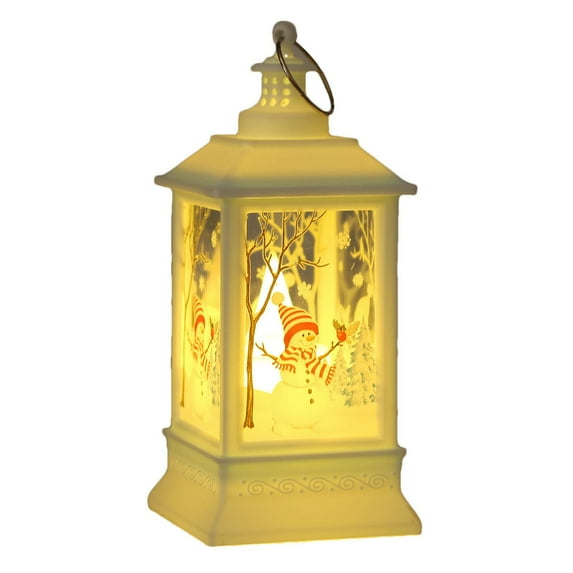 CASAFUN Christmas Decorative Lantern Christmas Decorations Indoor Flickering Candle Lantern, Christmas Tree Small Hanging Lantern Table for Holiday Party Indoor Outdoor Decor