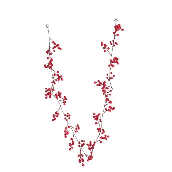 CASAFUN Christmas Garland Red Berry Garland Artificial Burgundy Pip Berry Garland 36 Clusters Red Vines Christmas Garlands for Indoor Outdoor Home Fireplace Decor