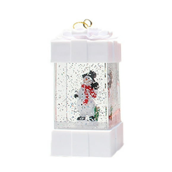 CASAFUN Christmas Lights Snowman Snow Box Personality Ornaments Christmas Tree Box Santa Claus Box Water Injection Wind Lanterns Gifts Crystal Light 50ml