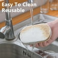 thumbnail image 1 of CASAFUN Cleaning Brush for Bathroom Tiles Kitchen Bathtub Toilet All Purpose Sponge Brush with Ergonomic Handle Strong Scouring Dish Washing Cleaning Brush, 1 of 7
