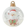 thumbnail image 1 of CASAFUN Clear Snow Christmas Inflatable Decorated Ball Giant Inflatable Christmas Ornaments Outdoor PVC Blow up Inflatable Decorated Ball for Outside Holiday Yard Lawn Porch Decor, 1 of 5