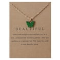 thumbnail image 1 of CASAFUN Colorful Acrylic Butterfly Pendant Necklace Bohemian Adjustable Retro Card Clavicle Chain Insect Animal Necklace for Women Friend Friendship Party Jewelry Gift Valentine's Day, 1 of 2