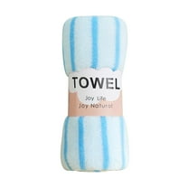 CASAFUN Colorful Striped Coral Velvet Towel Facial Wash Cloths Absorbent Fast Drying Washcloth for Men and Women- Premium Makeup Remover Cloths Hand Towel- Super Soft and Gentle Face Towel