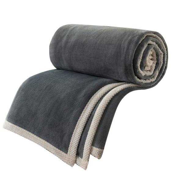 CASAFUN Cozy Flannel Skin-friendly Quilt Comforter for All-Season,Super Soft Blankets for Hot Sleepers and Night Sweats,Machine Washable Napping Bedding for Home Dorm