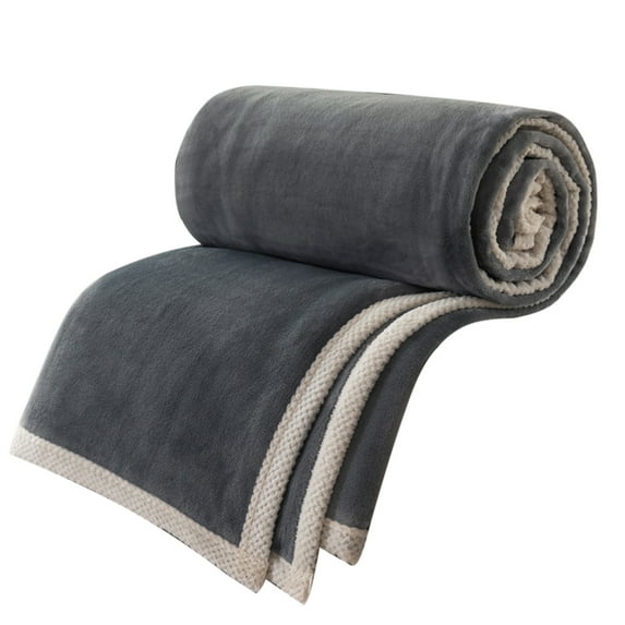 CASAFUN Cozy Flannel Skin-friendly Quilt Comforter for All-Season,Super Soft Blankets for Hot Sleepers and Night Sweats,Machine Washable Napping Bedding for Home Dorm