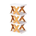 thumbnail image 1 of CASAFUN Creative 4-Tier Stackable Shoe Rack Shoe Cubby, Shoe Shelf Storage Organizer, Shoe Holder Stand for Closet, Entryway, Dorm, Bedroom, Living Room, 1 of 6