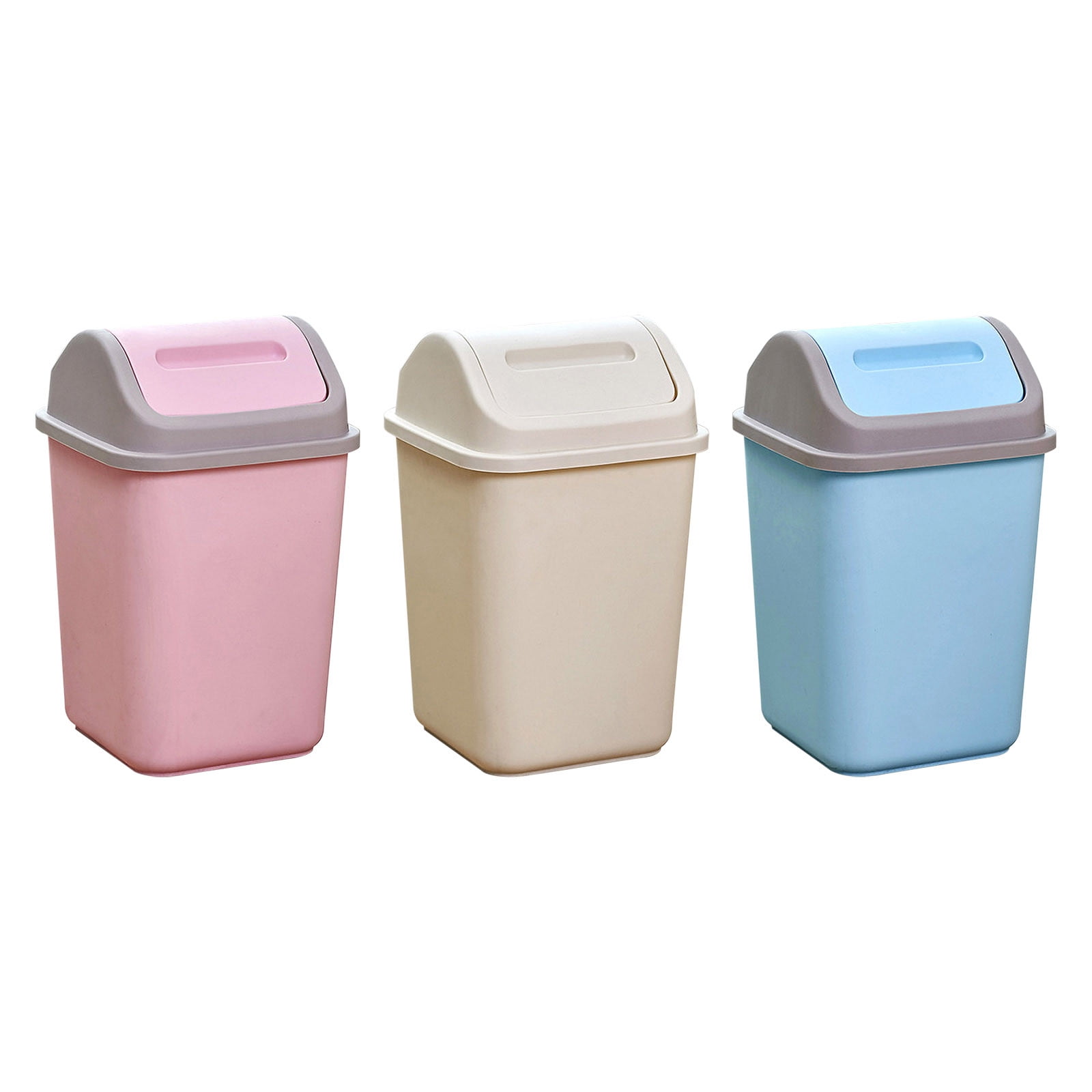 CASAFUN Creative Swing Lid Trash Can, Flip-top Odor-blocking Garbage ...