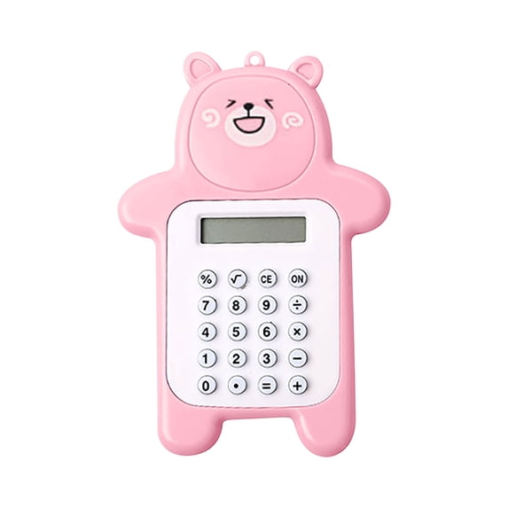 CASAFUN Cute Bear Desktop Calculator ,back to School Supplies for Kids Students,Small Desktop Calculator Standard Function for Home,Office,School