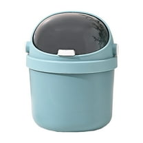 CASAFUN Cute Desktop Trash Can with Swing-Top Lid,Small Garbage Bin for Compact Spaces Under Tables & Counters,Mini Wastebasket for Office Kitchens Bathrooms Bedrooms Dorms