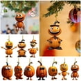 thumbnail image 1 of CASAFUN Cute Hanging Pumpkin Pendant Toy Doll for Car Window Halloween Tree Ornment, Gothic Halloween Decoration Fall Centerpiece Table Decorations Bulk Halloween Party Favors, 1 of 2