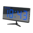 thumbnail image 1 of CASAFUN Digital Alarm Clock LED Mirror Electronic Clock Large LCD Display Clocks Noiseless Digital Table Clock with Temperature Calendar back to School Supplies, 1 of 8