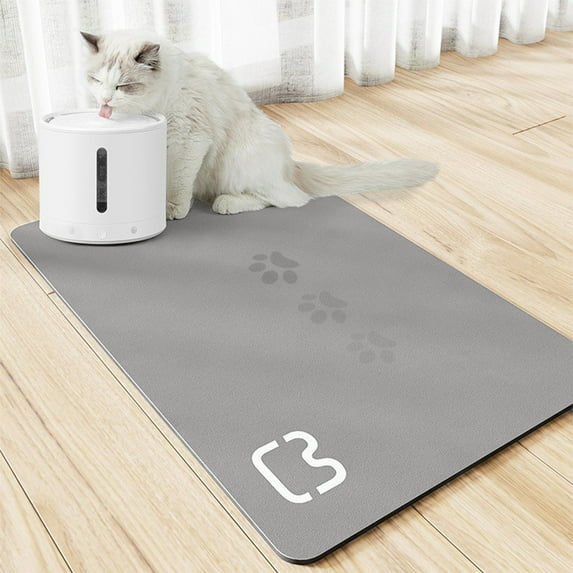 CASAFUN Dog Food Mat Set, Pet Food Mats for Floor Waterproof Dog Mat for Food and Water Absorbent Non-Slip Cat Food Bowl Mat for Dog Cat Puppy Kitten