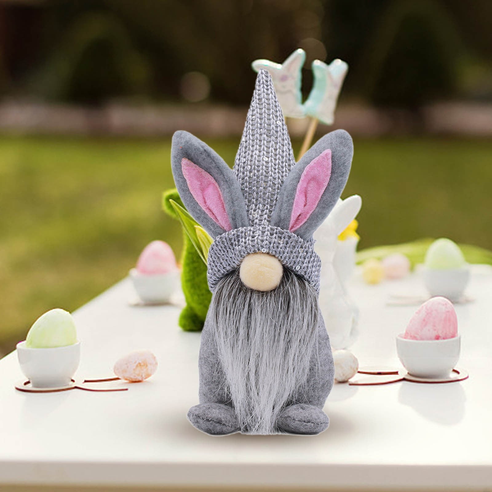 CASAFUN Easter Gift Figurine Doll Bunny Leprechaun Faceless Doll ...